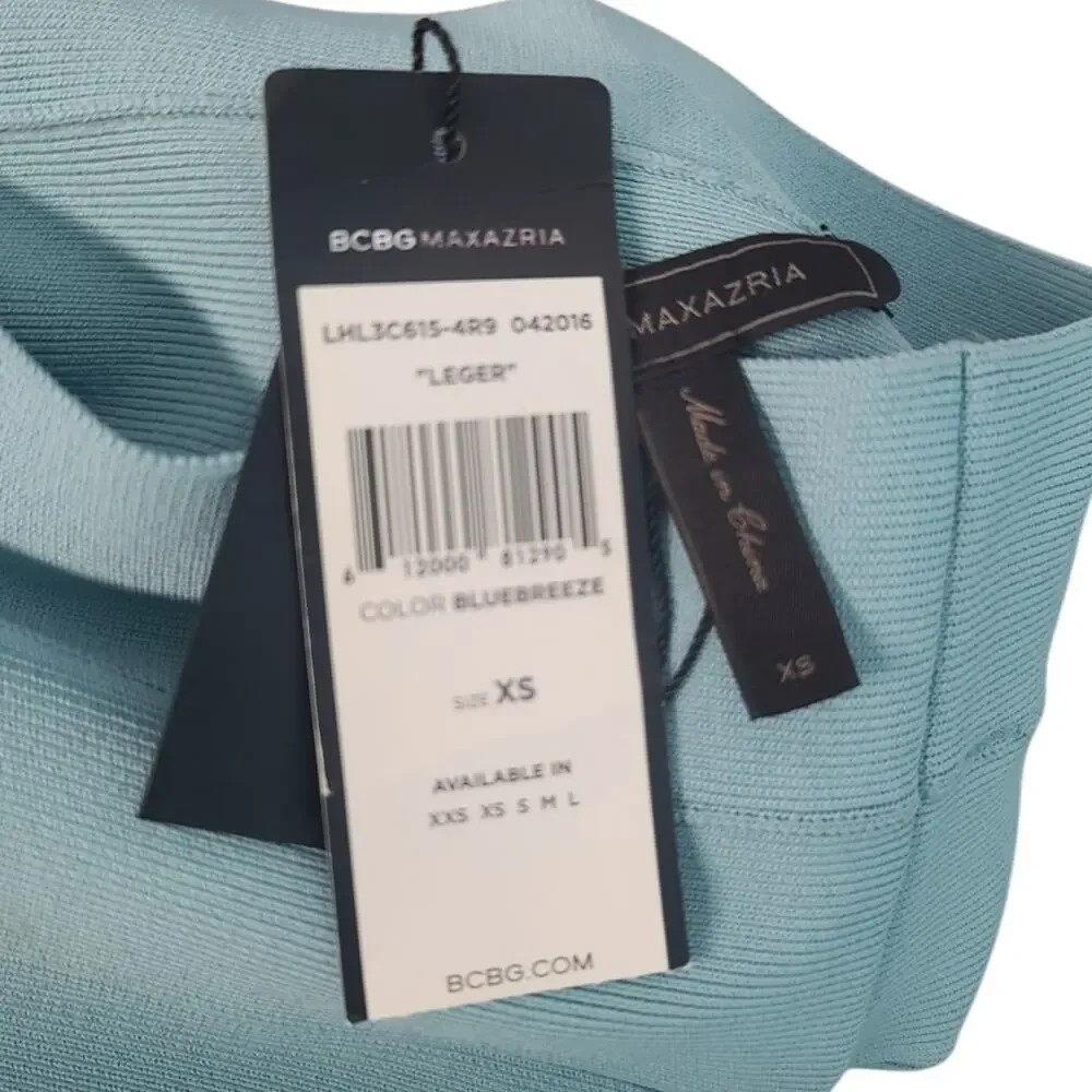 BCBGMAXAZRIA Leger Power Pencil Skirt XS NWT Blue Breeze Bandage